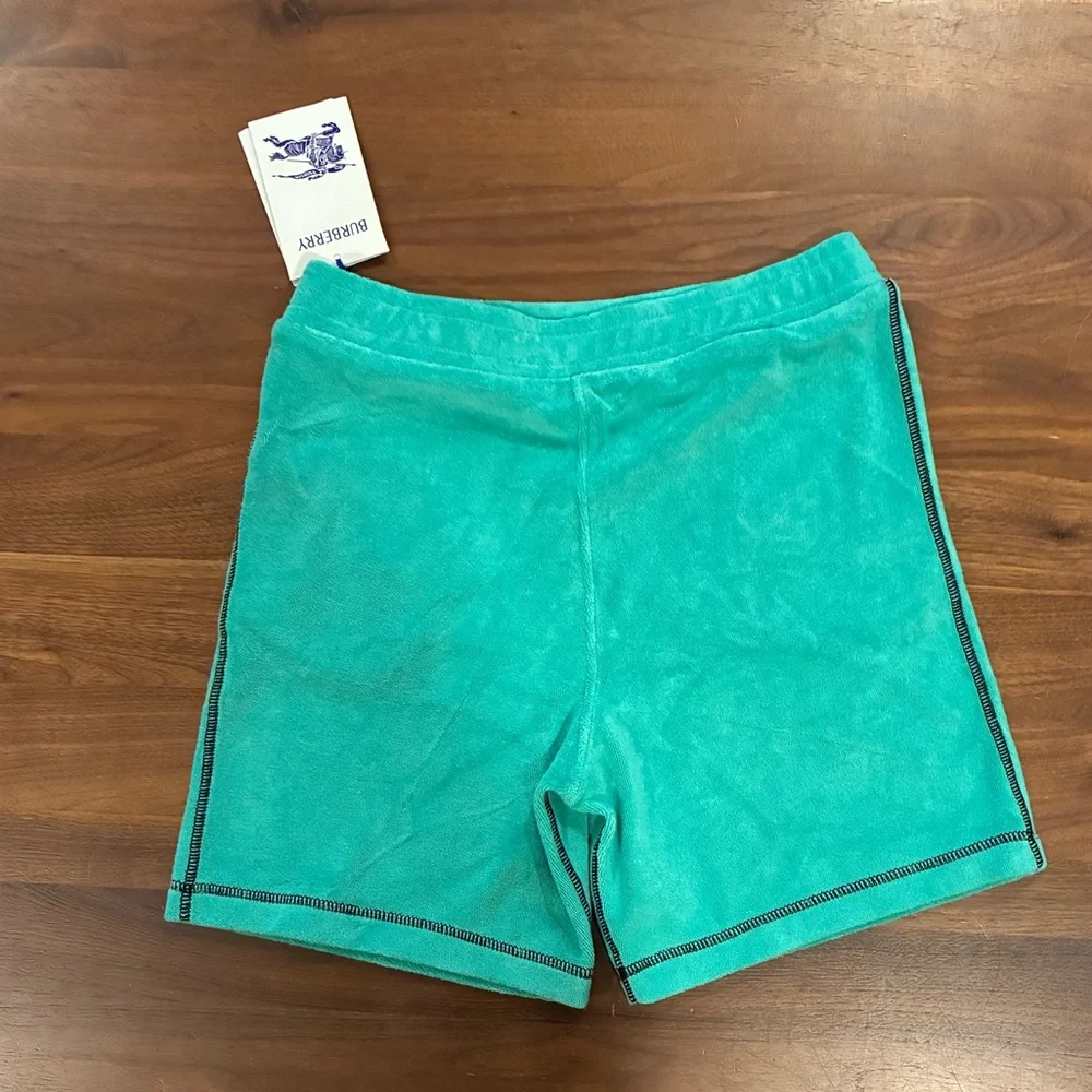 NWT - Burberry Teal Terry Shorts 10 Y - Picture 4 of 9